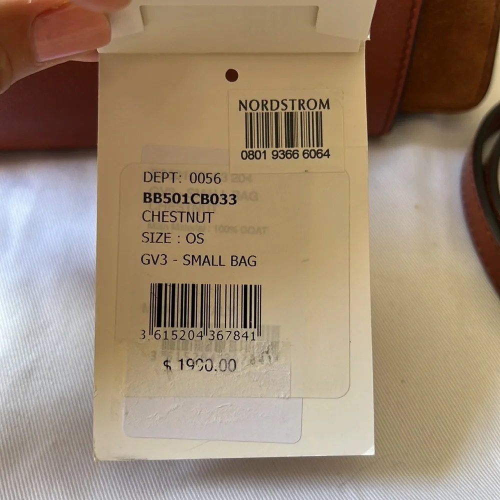 Givenchy Small GV3 Leather & Suede Crossbody Bag Chestnut - Picture 15 of 15